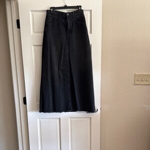 We The Free Black A-line Maxi Skirt for Casual Wear